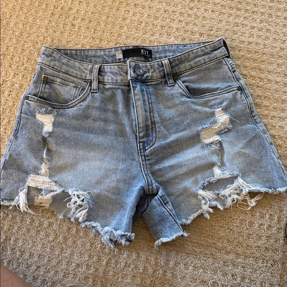 Kut from the Kloth Light Blue Denim Jean SHORTS